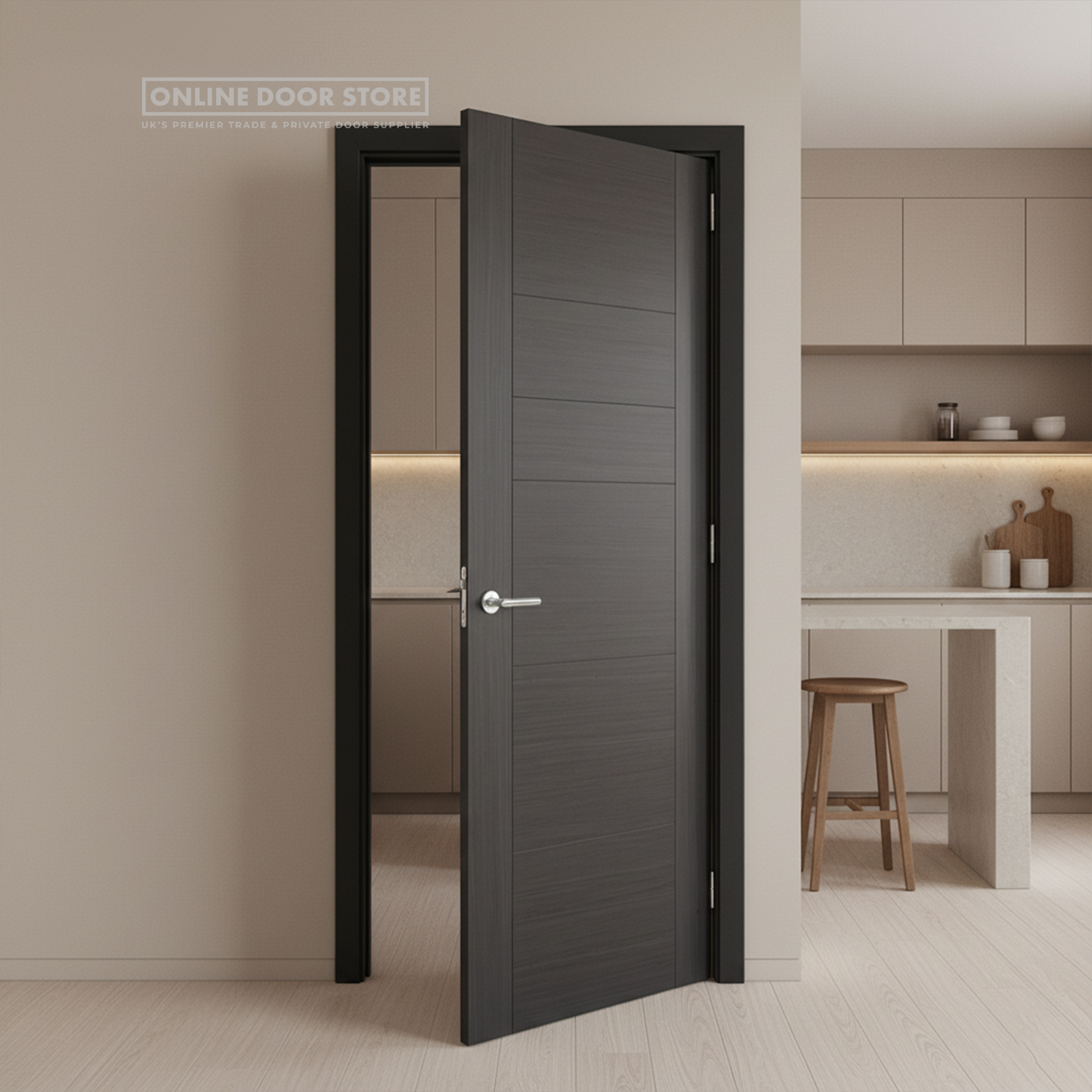 LPD Vancouver 5 Panel Light Grey Internal Door