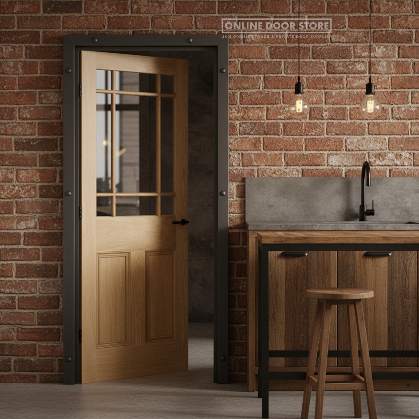 LPD Victorian Oak Downham Un-Glazed Vestibule Door