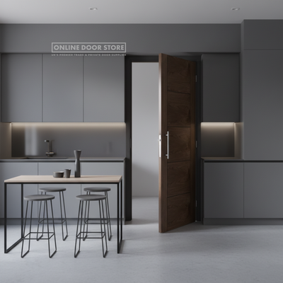 LPD Walnut Vancouver 5 Panel Internal Door