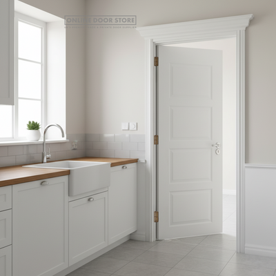 LPD White Contemporary FD30 Fire Door