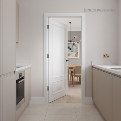 LPD White Knightsbridge 2-Panel FD30 Fire Door