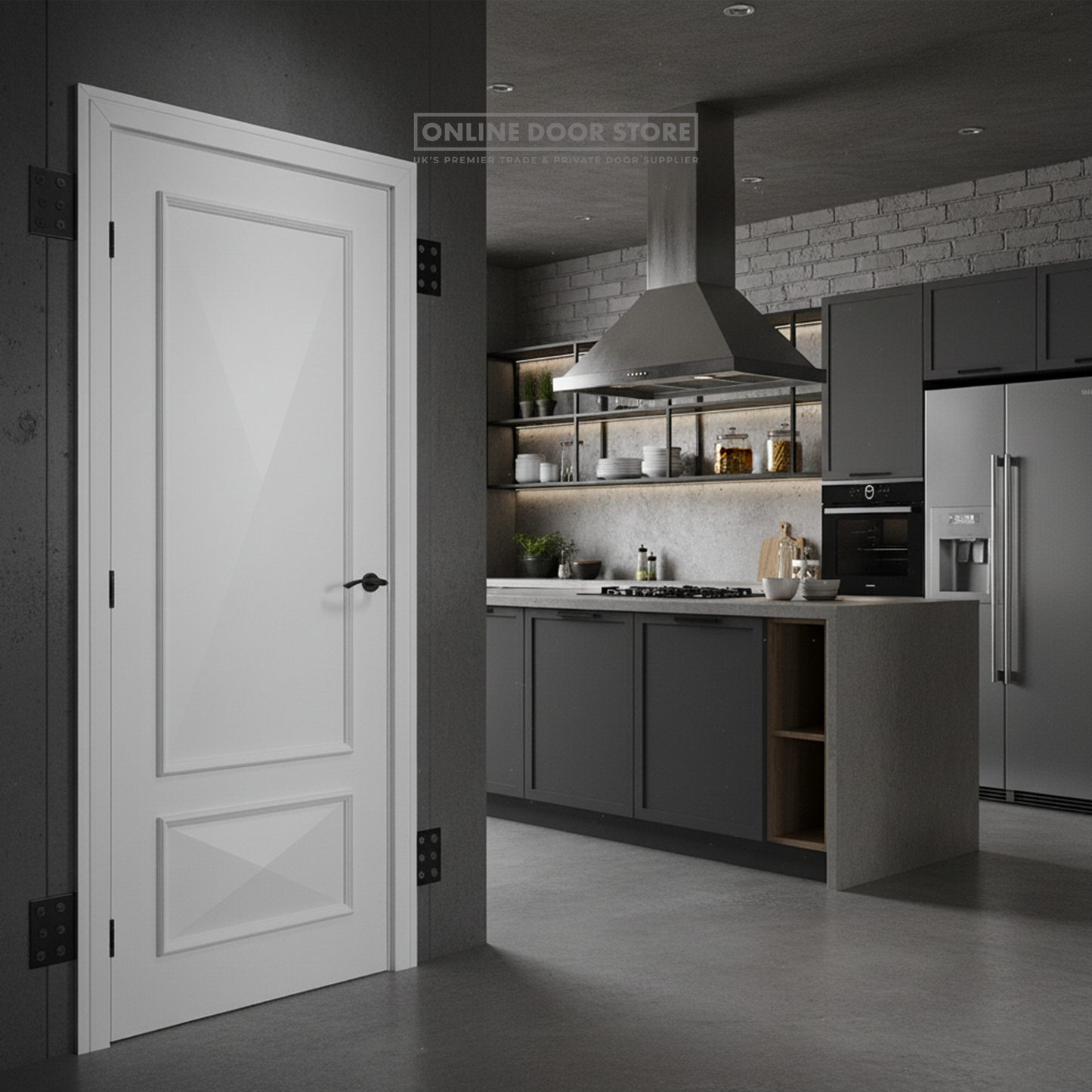 LPD White Knightsbridge 2-Panel Internal Door