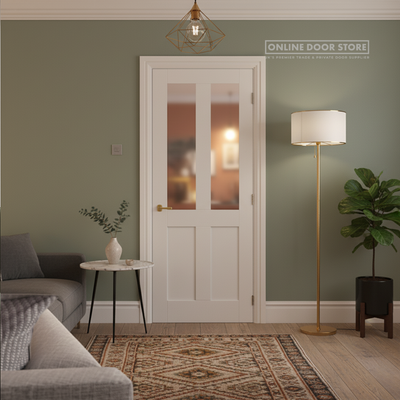 LPD White London Internal Glazed Door 2L