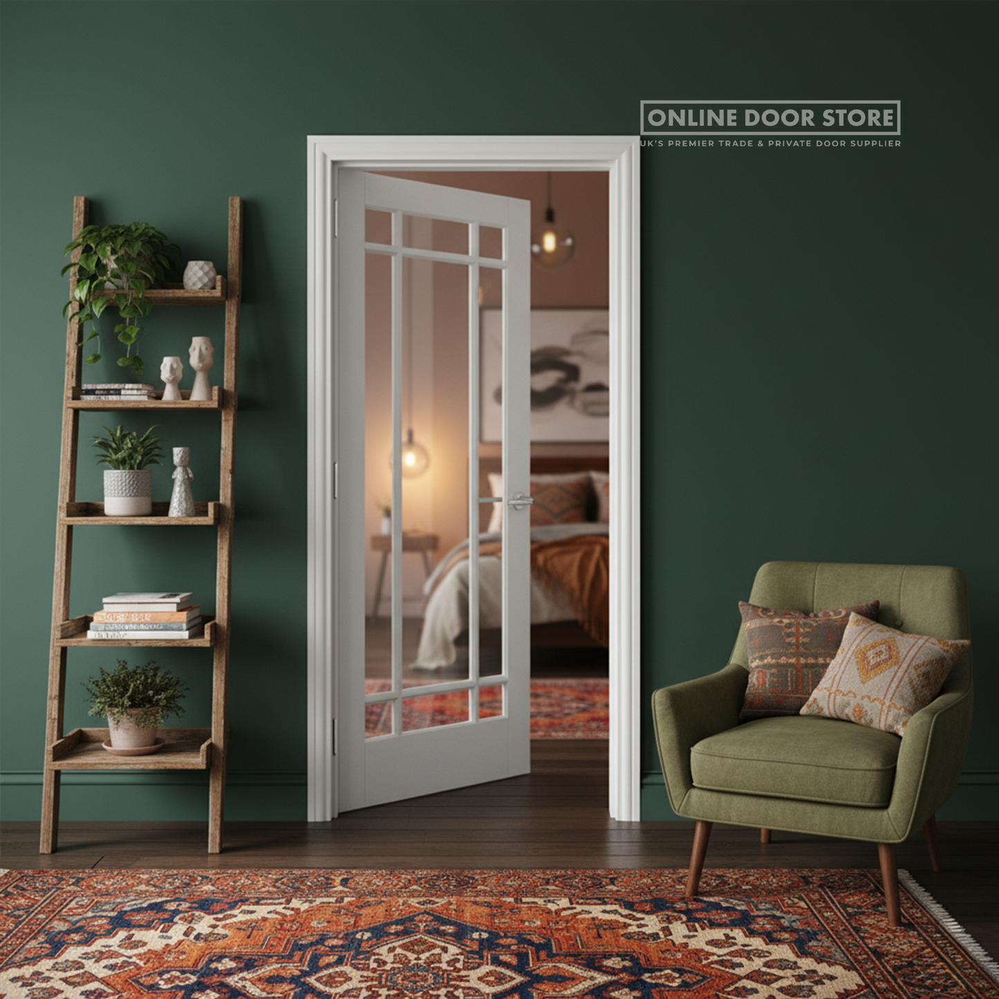 LPD White Manhattan Internal Glazed Door 9L