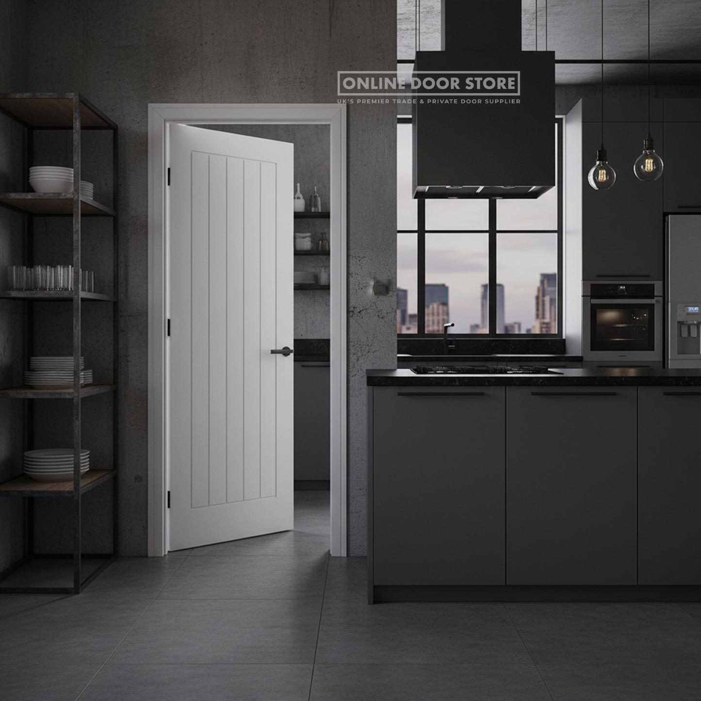 LPD White Mexicano FD30 Fire Door