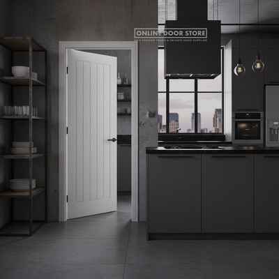 LPD White Mexicano FD30 Fire Door