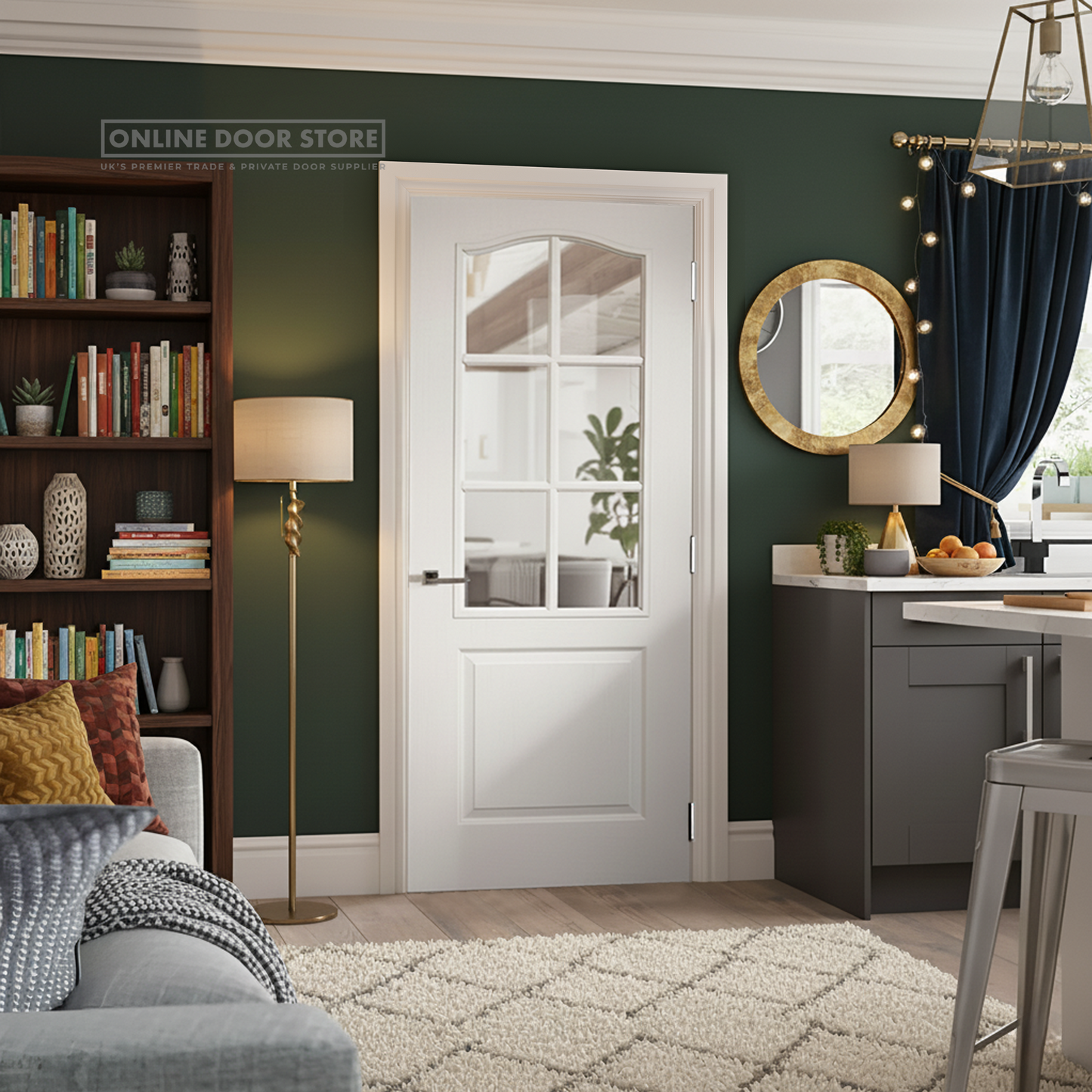 LPD White Moulded Classical 6L Internal Glazed Door