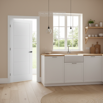 LPD White Moulded Ladder FD30 Fire Door