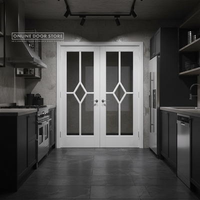 LPD White Reims Internal Glazed Door Pair