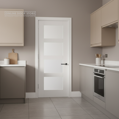 LPD White Shaker Internal Glazed Door 4L