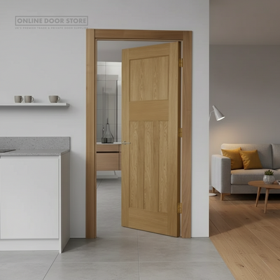 Mendes 1930's Un-Finished Pine 4 Panel FD30 Fire Door