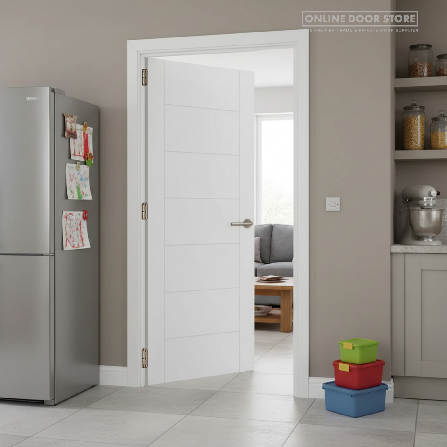 Mendes CORSICA White Primed FD30 Fire Door