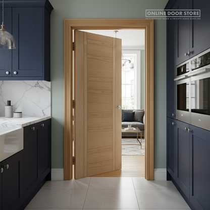 Mendes Capri Pre-Finished Oak Flush FD30 Fire Door