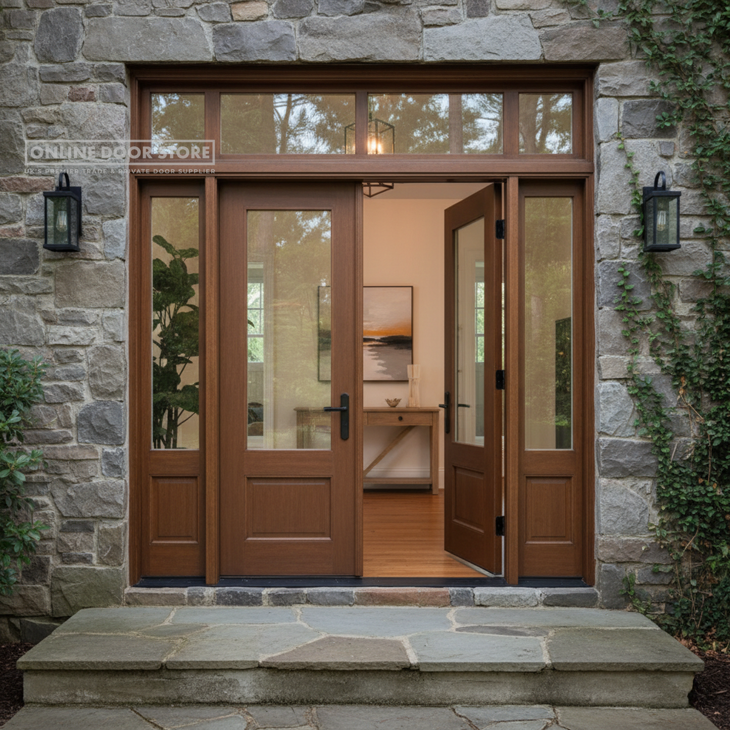 Mendes Chiswick Hardwood Unglazed External Door Pair