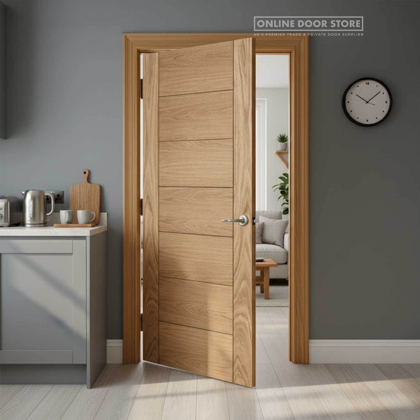 Mendes Corsica Pre-Finished Oak Panelled FD30 Fire Door
