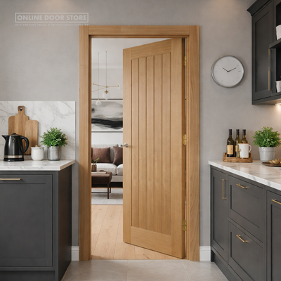 Mendes Cottage Un-Finished Oak Flush Internal Door
