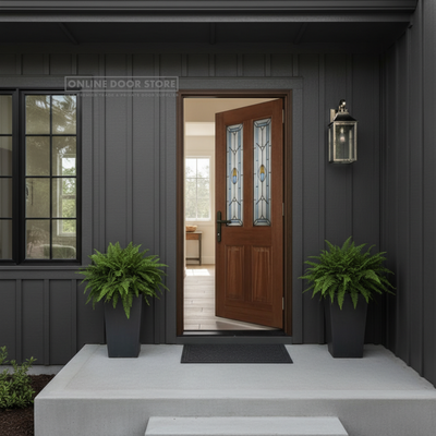 Mendes Edwardian Blue Hardwood Glazed External Door