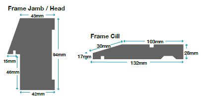 Mendes Single Oak External Frame Kit