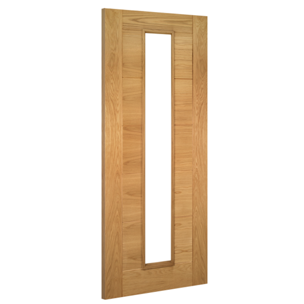 Aster Ladder 7 Panel Unfinished Oak Internal Glazed Door