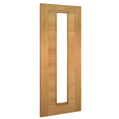 Aster Ladder 7 Panel Unfinished Oak Internal Glazed Door