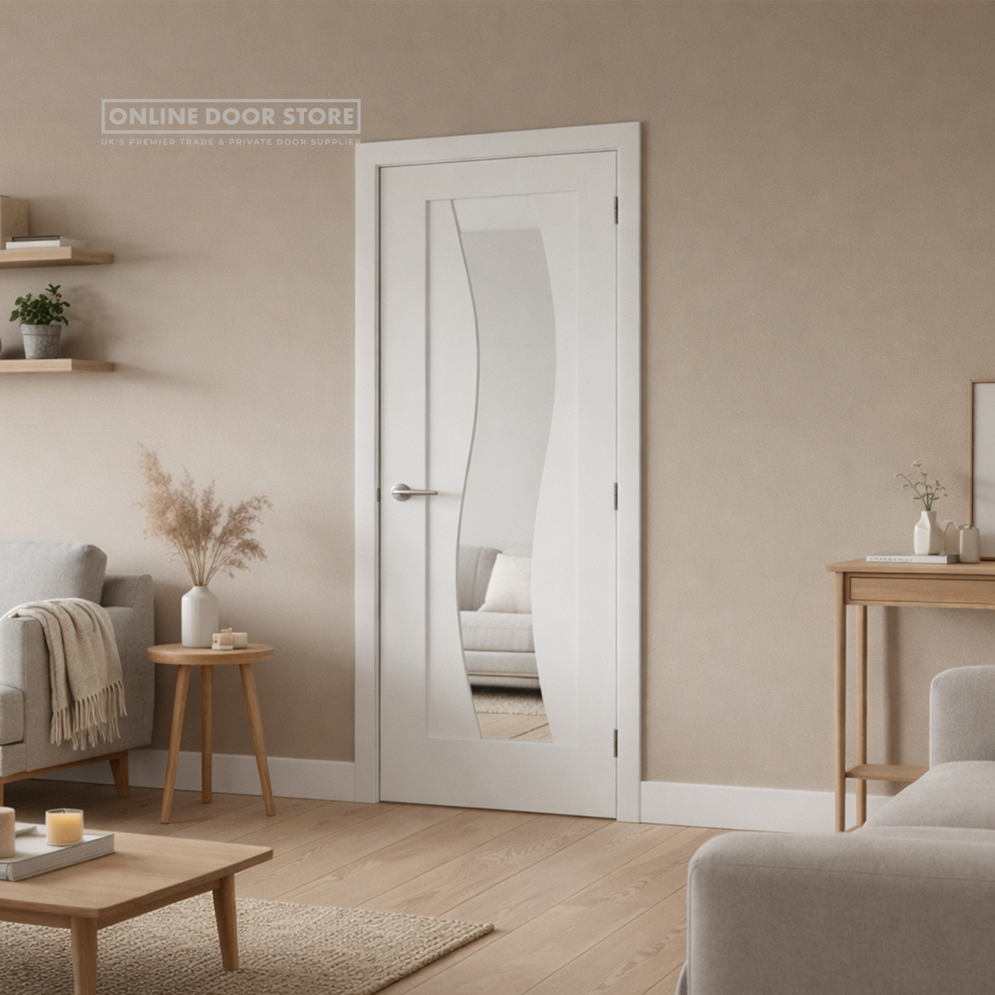 XL Joinery Florence Fully Finished White Internal Glazed Door