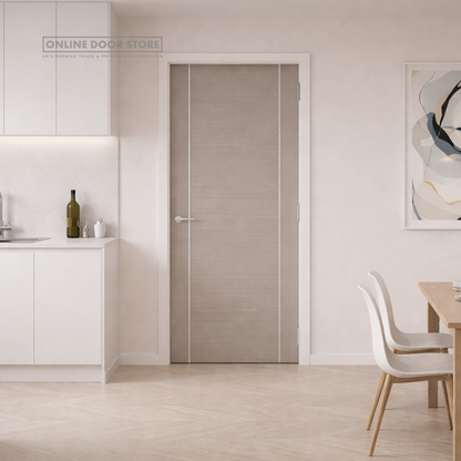 XL Joinery Forli Pre-Finished Light Grey FD30 Fire Door