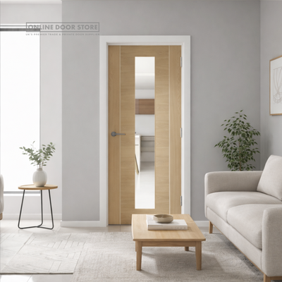 XL Joinery Forli Pre-Finished Oak Clear Internal Glazed Door