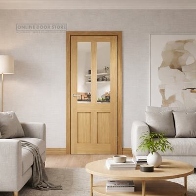XL Joinery Malton Shaker Oak Clear Internal Glazed Door
