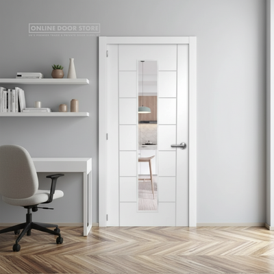 XL Joinery Palermo White Primed Frosted Internal Glazed Door