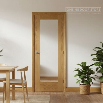 XL Joinery Pattern 10 Pre-Finished Oak Frosted Internal Glazed Door