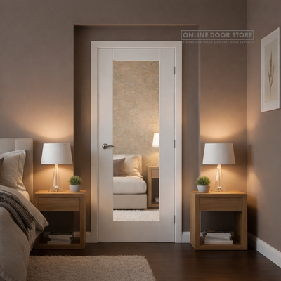 XL Joinery Pattern 10 White Primed Clear Internal Glazed Door