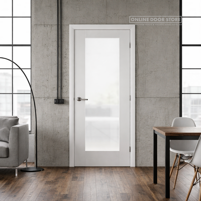 XL Joinery Pattern 10 White Primed Frosted Internal Glazed Door