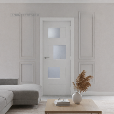 XL Joinery Perugia Finished White Clear Internal Glazed Door