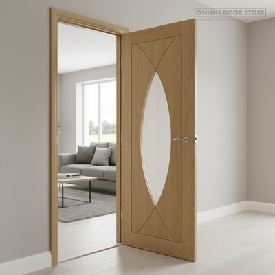 XL Joinery Pesaro Oak Clear Internal Glazed Door