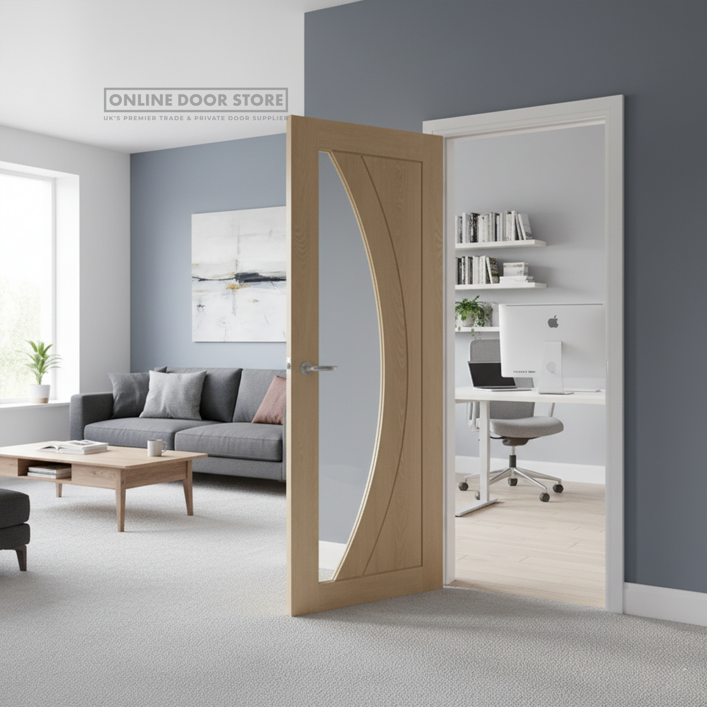 XL Joinery Salerno Pre-Finished Oak Clear Internal Glazed Door
