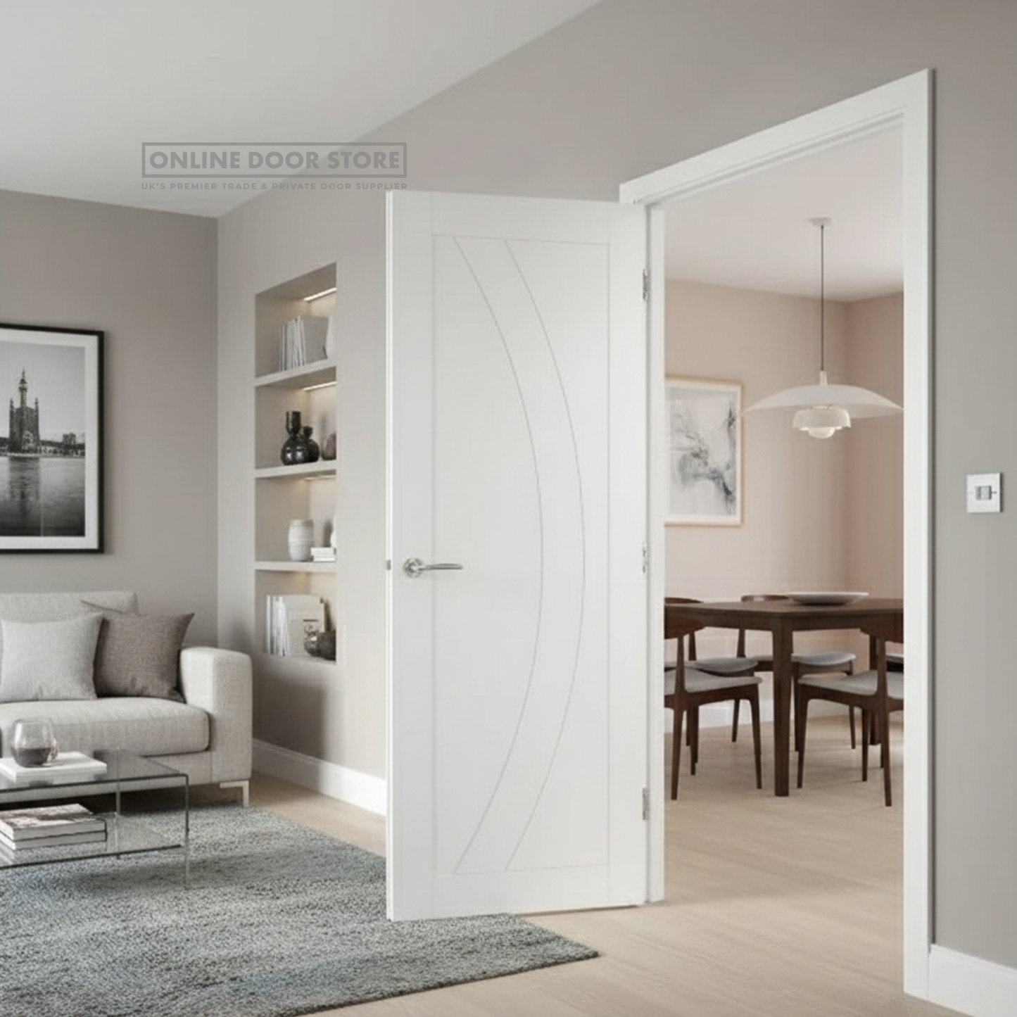 XL Joinery Salerno White Primed FD30 Fire Door