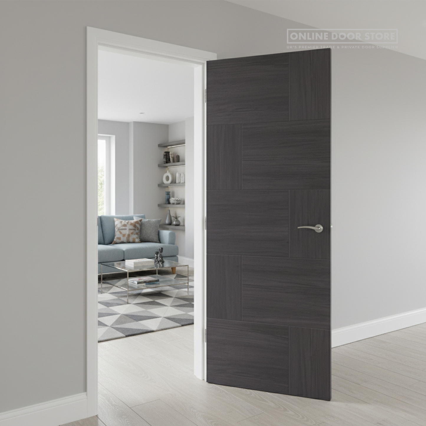 XL Joinery Umber Grey Laminate Ravenna Internal Door