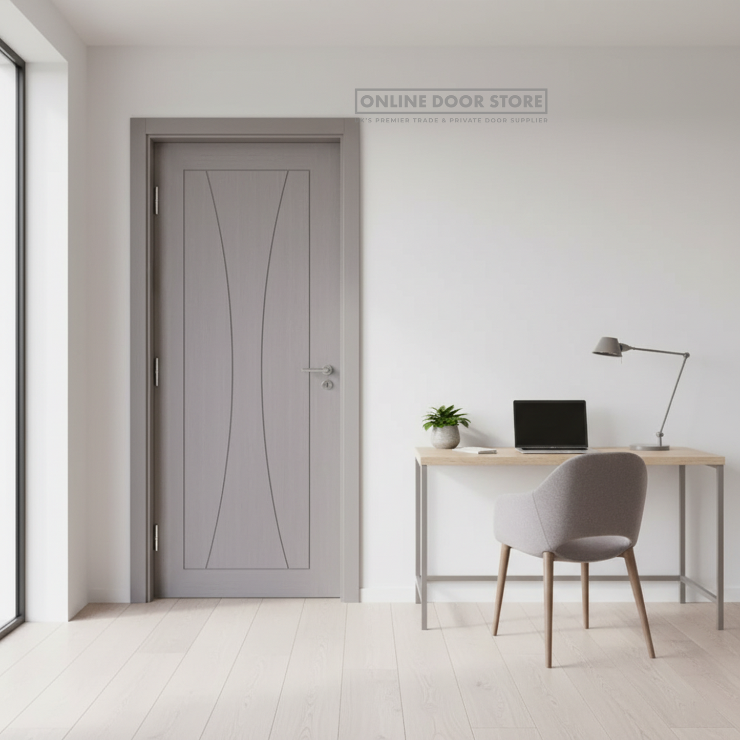 XL Joinery Verona Pre-Finished Light Grey Internal Door