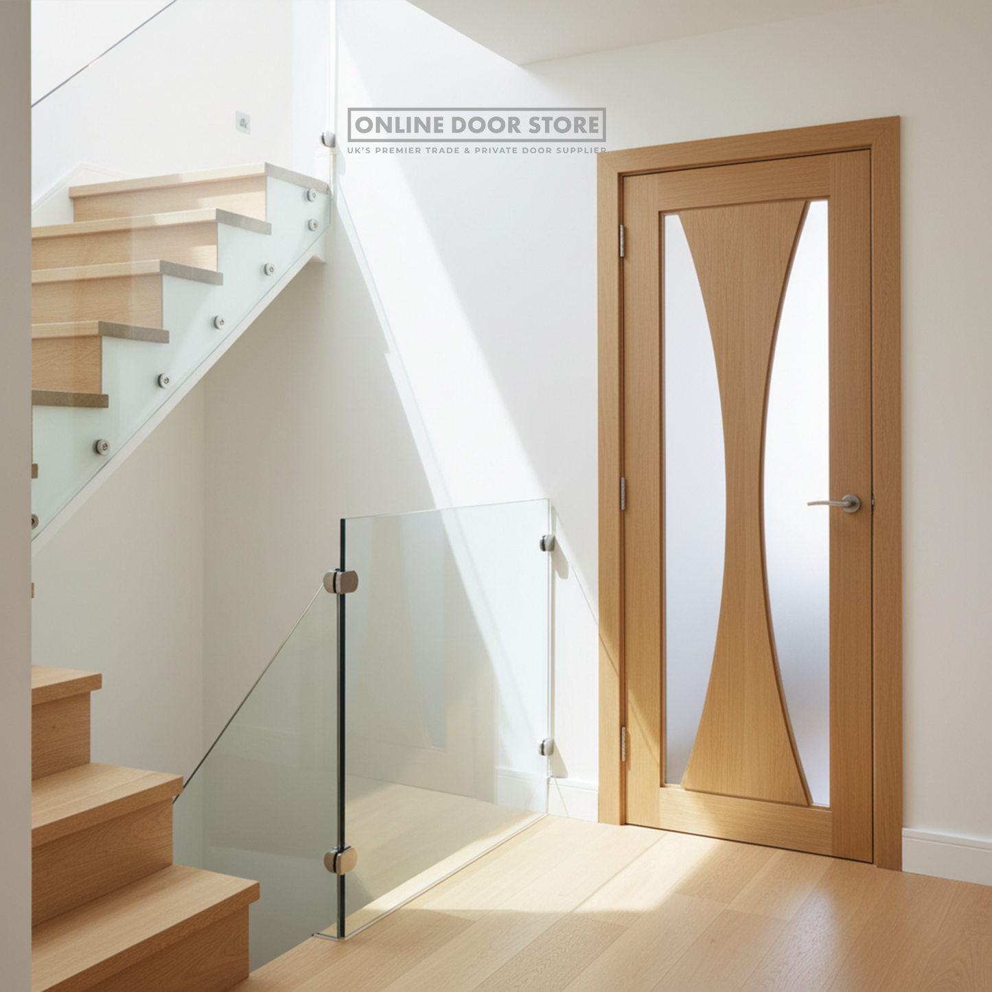 XL Joinery Verona Pre-Finished Oak Clear Internal Glazed Door