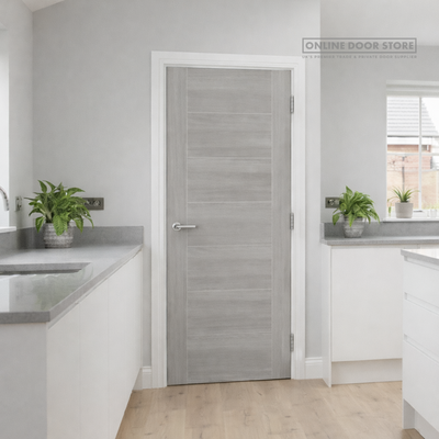 XL Joinery White Grey Laminate Palermo Internal Door