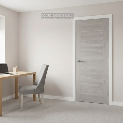 XL Joinery White Grey Laminate Palermo Internal FD30 Fire Door