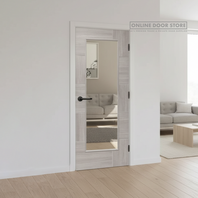 XL Joinery White Grey Laminate Ravenna Internal Glazed Door