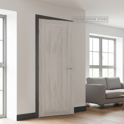 XL Joinery White Grey Laminate Salerno Internal FD30 Fire Door