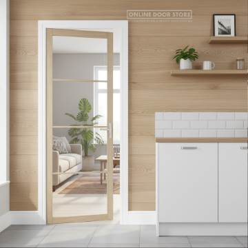 LPD Blonde Oak Soho Pre-finished Internal Glazed Door